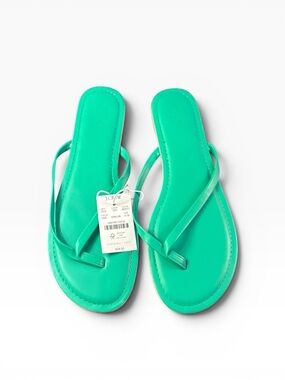 J. Crew‎ Women's Teal Slim-Strap Flip Flop Sandals